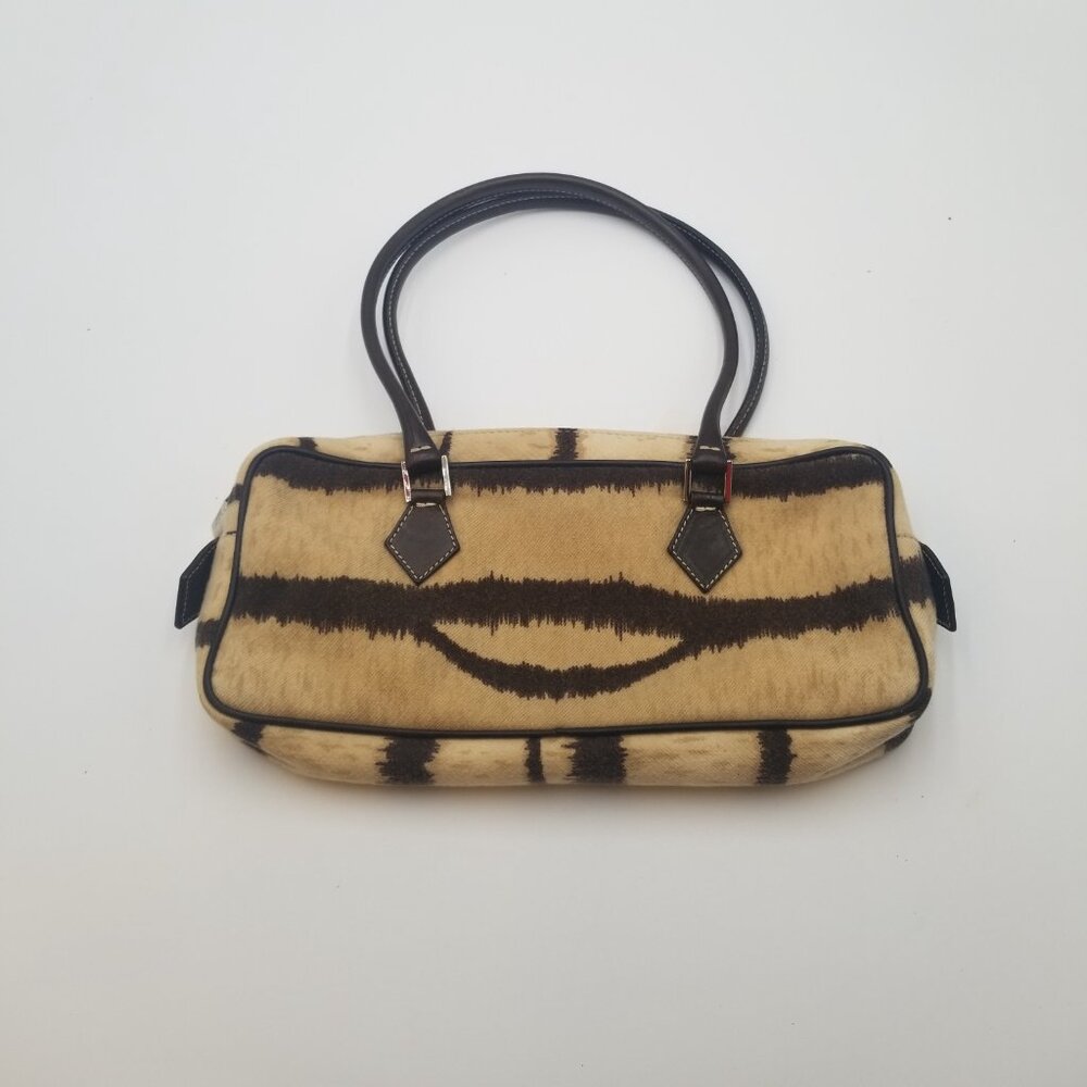 Valentino Garavani vintage animal print beige brown shoulder bag - Picture 2 of 12